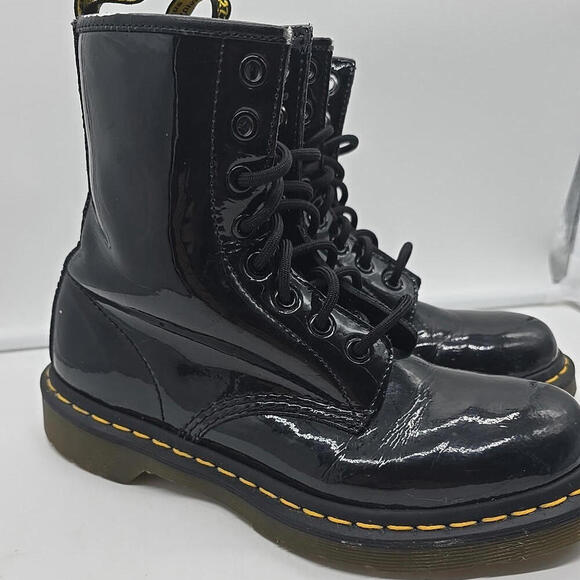Dr. Martens Women's‎ Boot, Size 7 - Black Patent - Picture 3 of 14